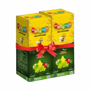 মনানিক্স মাল্টিভিটামিন কম্বো (২টি সিরাপ): ৫ বছর থেকে ১২ বছর বয়সী শিশুদের জন্য।